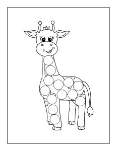 giraffe dot coloring